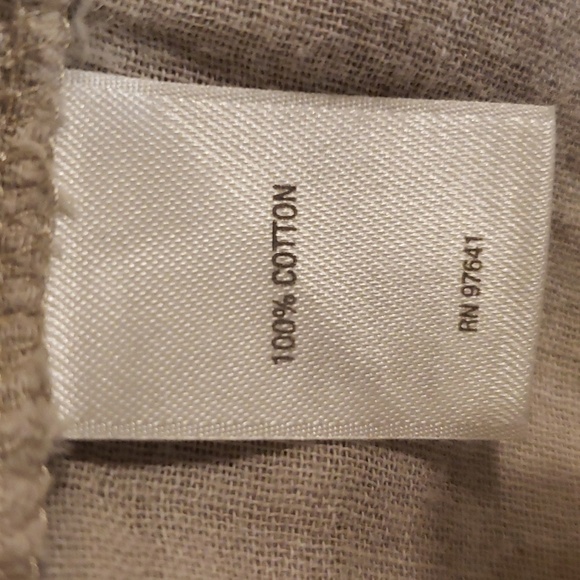 Pure Jill 100% Cotton Boat Neck Three Quarters Sleeves  Blouse Size M Gray - Picture 5 of 6